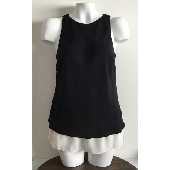 Ralph Lauren Black White Tank Top Shirt Blouse Size Small - Picture 2 of 9